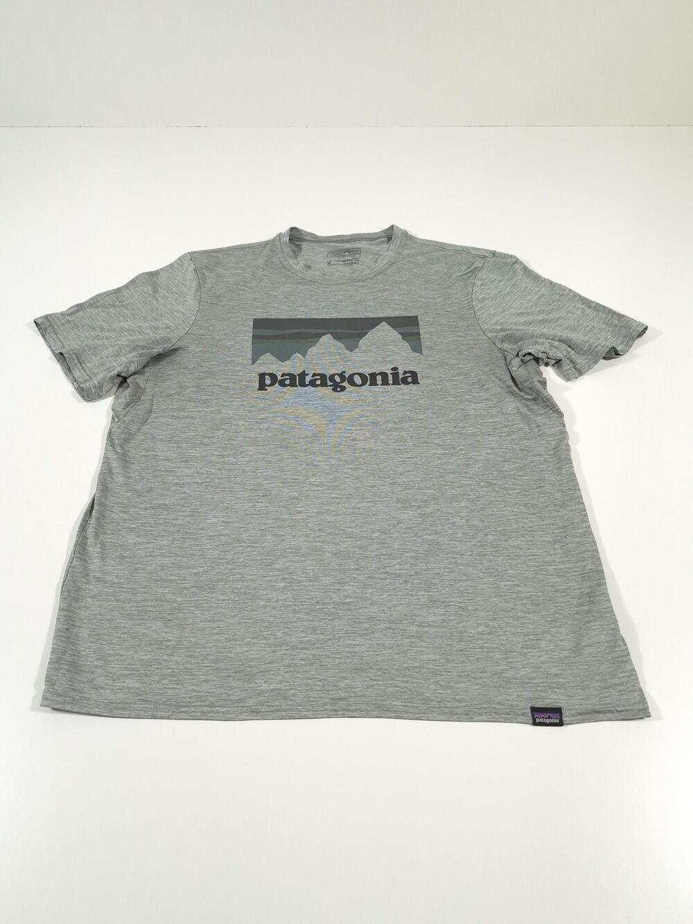 Patagonia Capilene Daily Shirt Mens Medium Gray Short Sleeve Graphic Tee